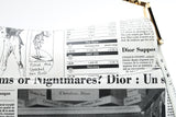Dior Newspaper Print Saddle Bag