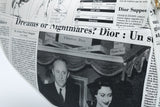 Dior Newspaper Print Saddle Bag