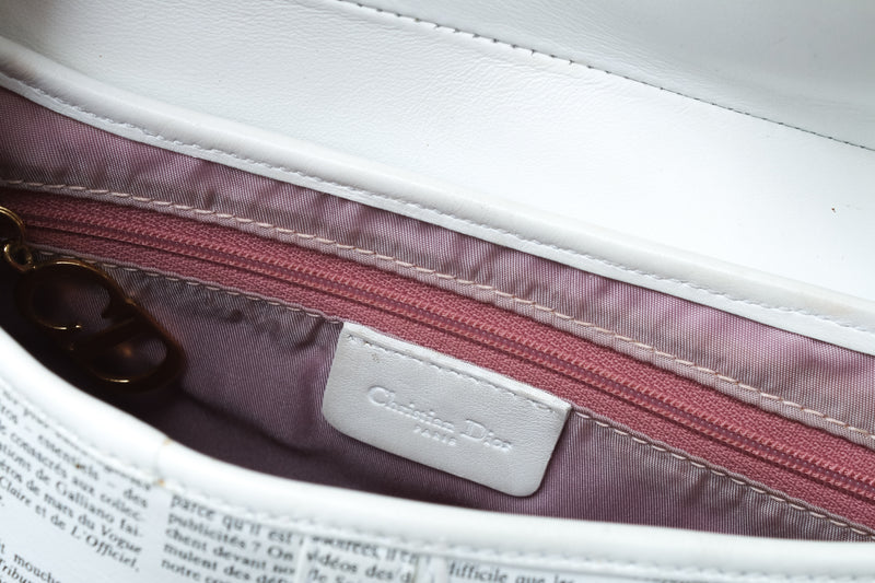 Dior Newspaper Print Saddle Bag