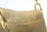 Dior Ostrich Mini Saddle Bag