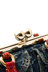 Louis Vuitton Sac Fermoir Denim Bag