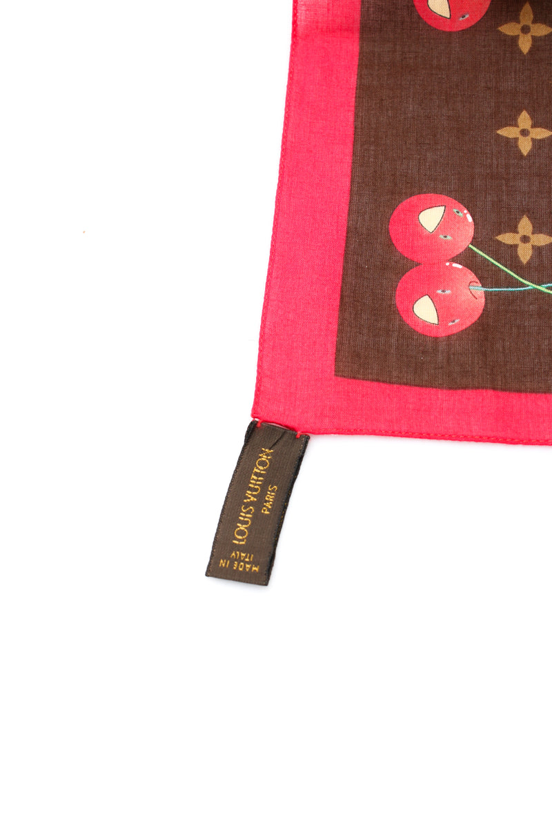 Louis Vuitton X Takashi Murakami Monogram Cherry Scarf