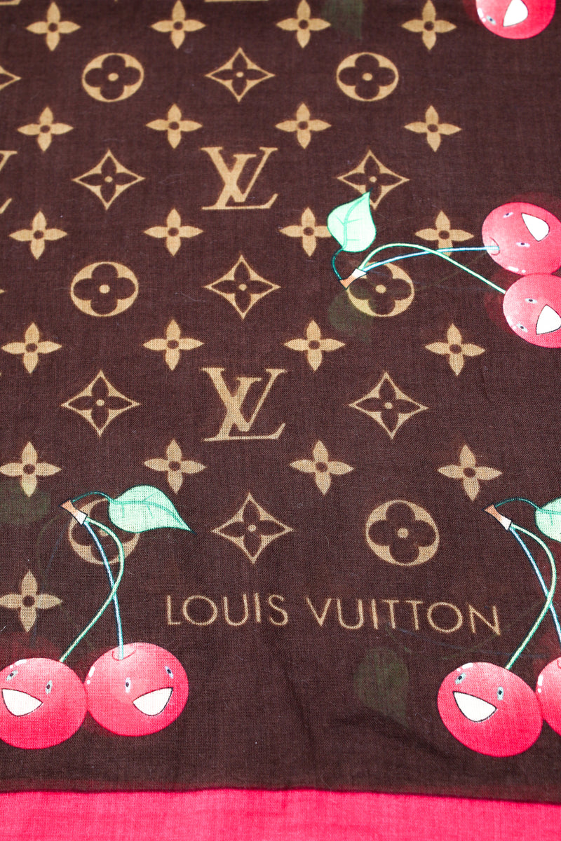 Louis Vuitton X Takashi Murakami Monogram Cherry Scarf