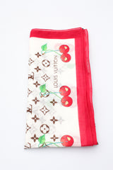 Louis Vuitton X Takashi Murakami Monogram Cherry Scarf