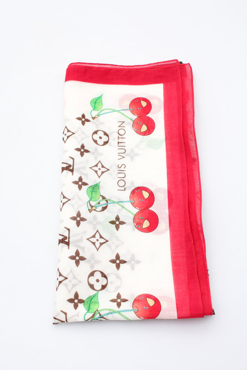 Louis Vuitton X Takashi Murakami Monogram Cherry Scarf