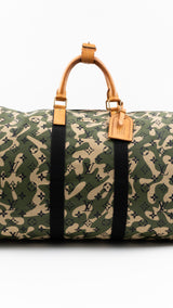 Louis Vuitton X Takashi Murakami Monogramouflage Keepall Bandouliere 55