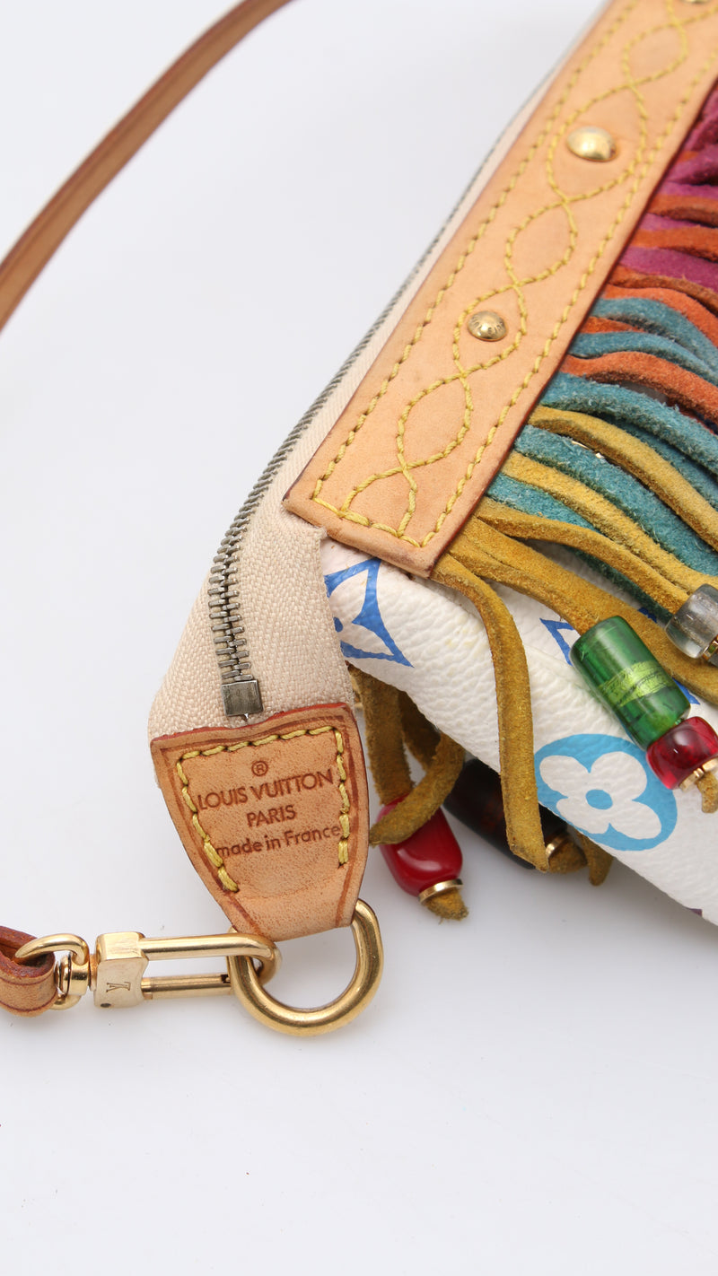 Louis Vuitton X Takashi Murakami Monogram Fringe Mini Pochette