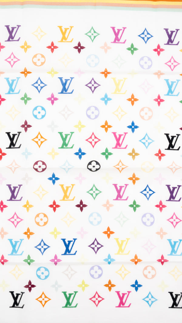 Louis Vuitton X Takashi Murakami Monogram Scarf