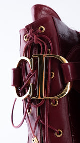 Dior Monogram Red Patent CD Boots - EU 39
