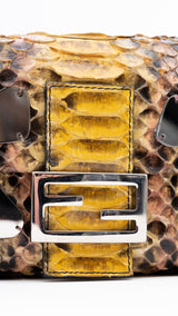 Fendi Python Snakeskin Baguette