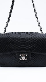 Chanel Python Leather Mini Classic Flap Bag