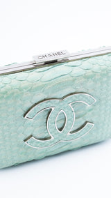 Chanel CC Python Clutch