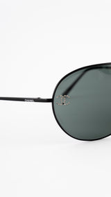 Chanel CC Crystal Sunglasses