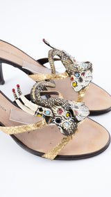 Giuseppe Zanotti Embellished Elephant Heels - EU 40