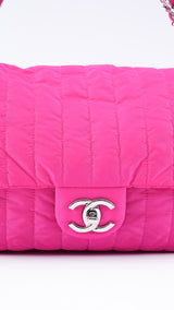 Chanel Soft Shell Quilted Nylon Flap Bag