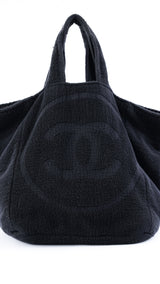Chanel Terry Cloth CC Tote Beach Bag