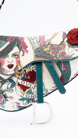 Dior Tattoo "Dior Loves John" Saddle Bag