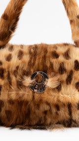 Fendi Leopard Print Fur Bag