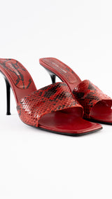 Sergio Rossi Snakeskin Heels - EU 40