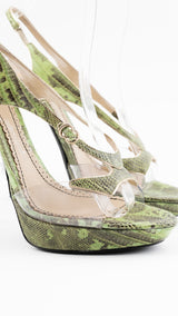 John Galliano Snakeskin Heels - EU 39