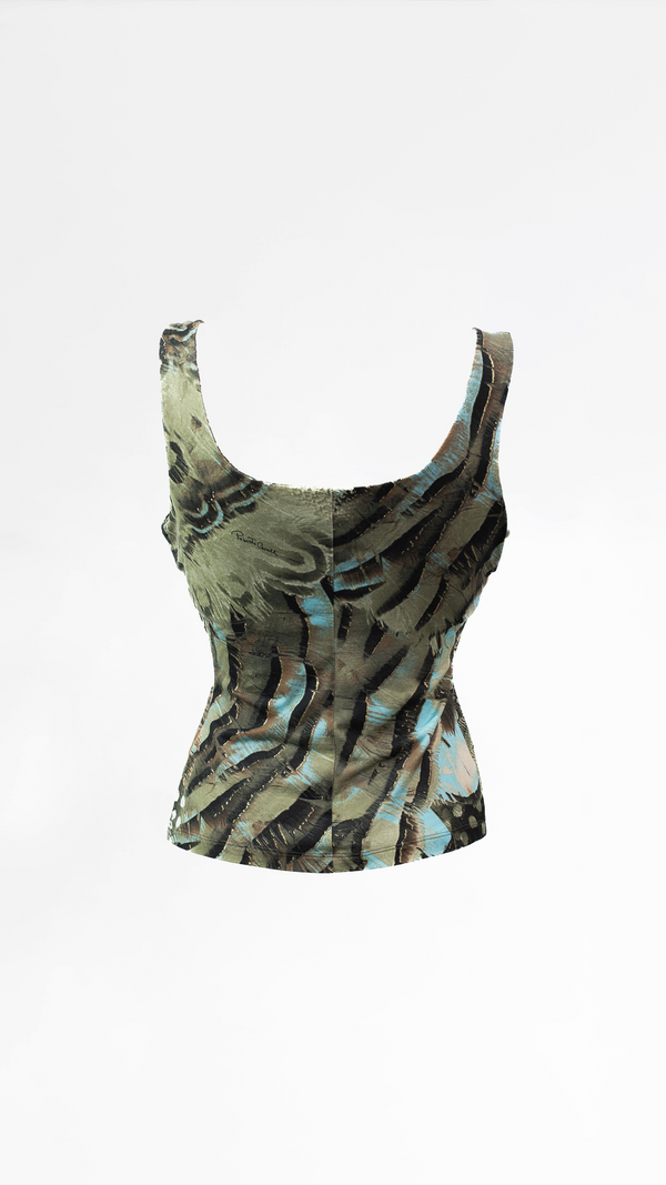 Cavalli Feather Print Top