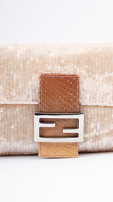 Fendi Snake Sequin Baguette