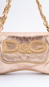 Dolce & Gabbana Leather Chain Shoulder Bag
