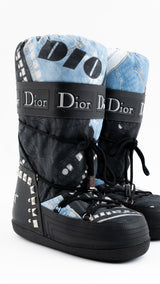 Dior Trompe L'oeil Denim Print Moon Boots - EU 38 / 40