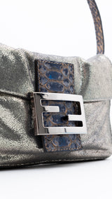 Fendi Python Trimmed Mini Baguette