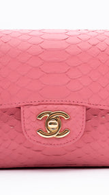 Chanel Python Mini Classic Flap Bag