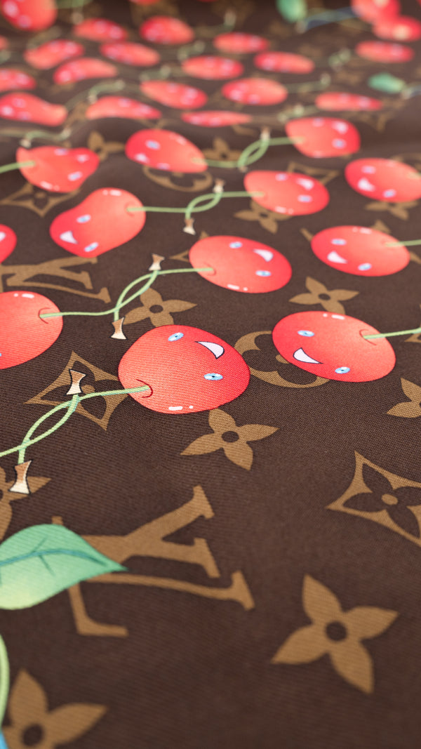 Louis Vuitton X Takashi Murakami Monogram Cherry Scarf