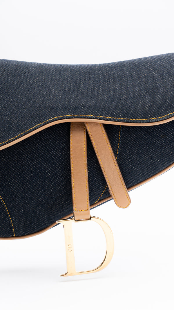 Dior Denim Saddle Bag