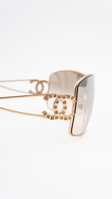 Chanel CC Rhinestone Sunglasses