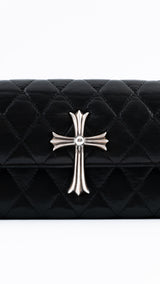 Chrome Hearts Dinner Quilted Leather Clutch Bag