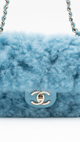 Chanel Shearling Fur Flap Bag
