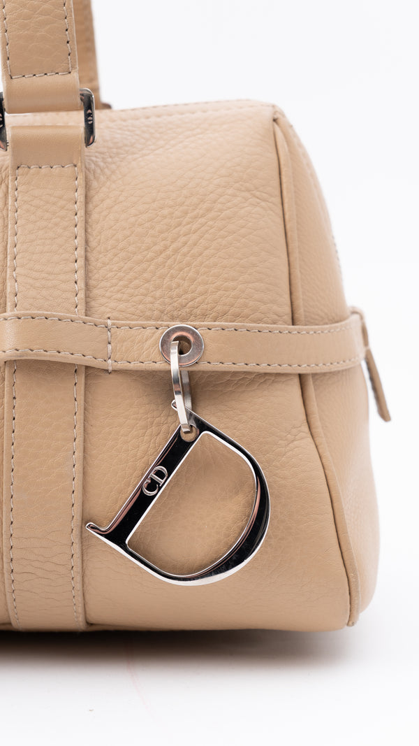 Dior Calfskin Leather Spell Out Shoulder Bag