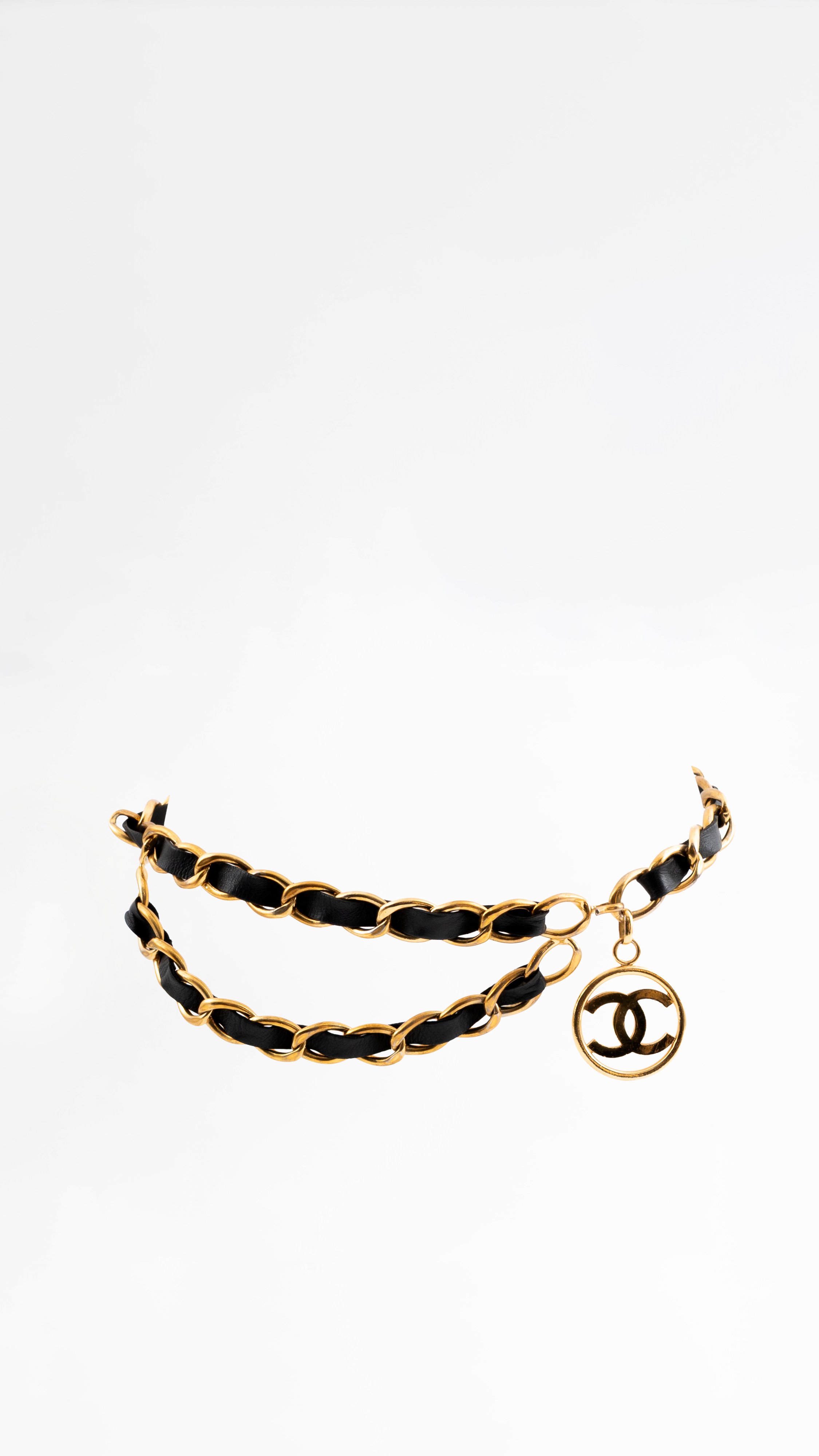 Chanel CC Leather Chain Belt – Jean Vintage