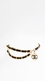 Chanel CC Leather Chain Belt