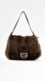 Fendi Mink Fur & Python Mamma Baguette