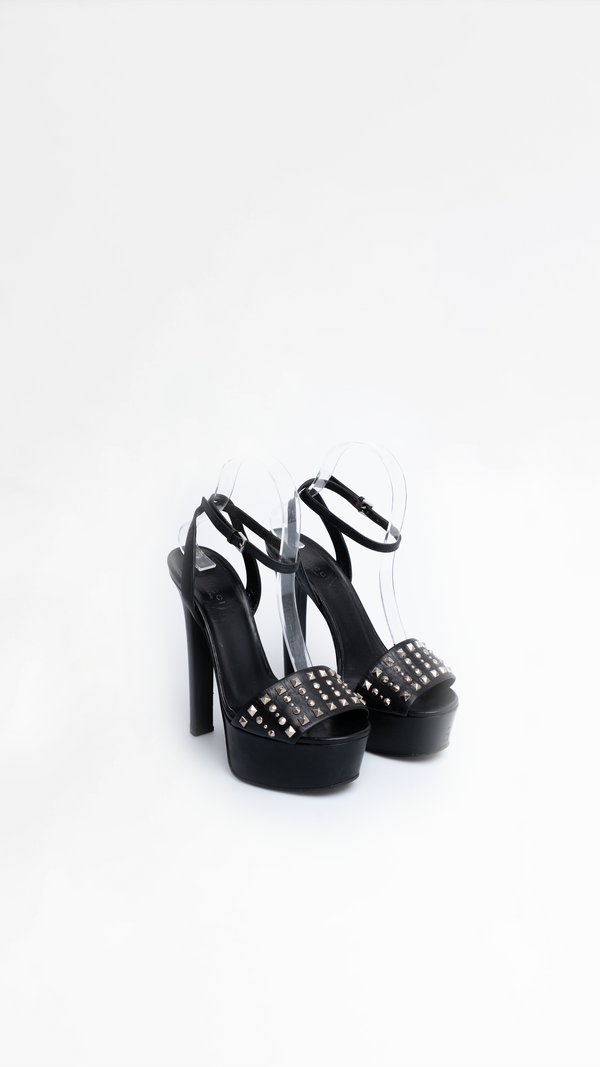 Gucci Black Platform Stud Heels