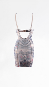 Jean Paul Gaultier X Lindex Tattoo Print Mesh Dress