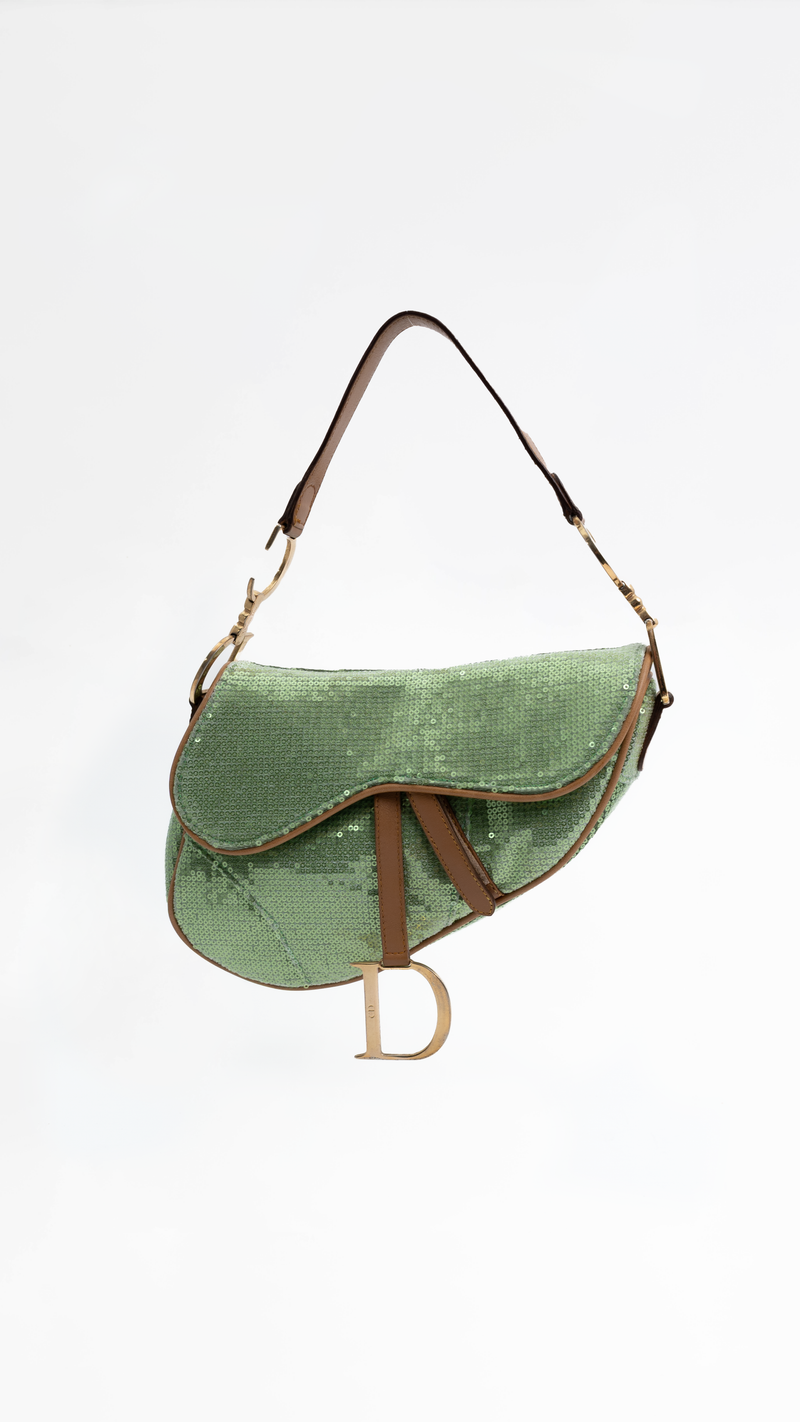Dior Sequin Saddle Bag