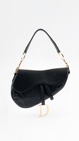 Dior Ostrich Leather Saddle Bag