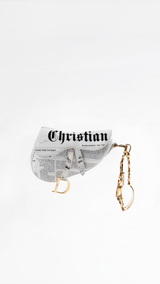 Dior Galliano Newspaper Mini Saddle Bag