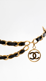 Chanel CC Leather Chain Belt