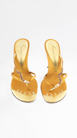 Giuseppe Zanotti Gold Snake Heels - EU 40