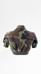 Dior Camo Cropped Bomber Jacket