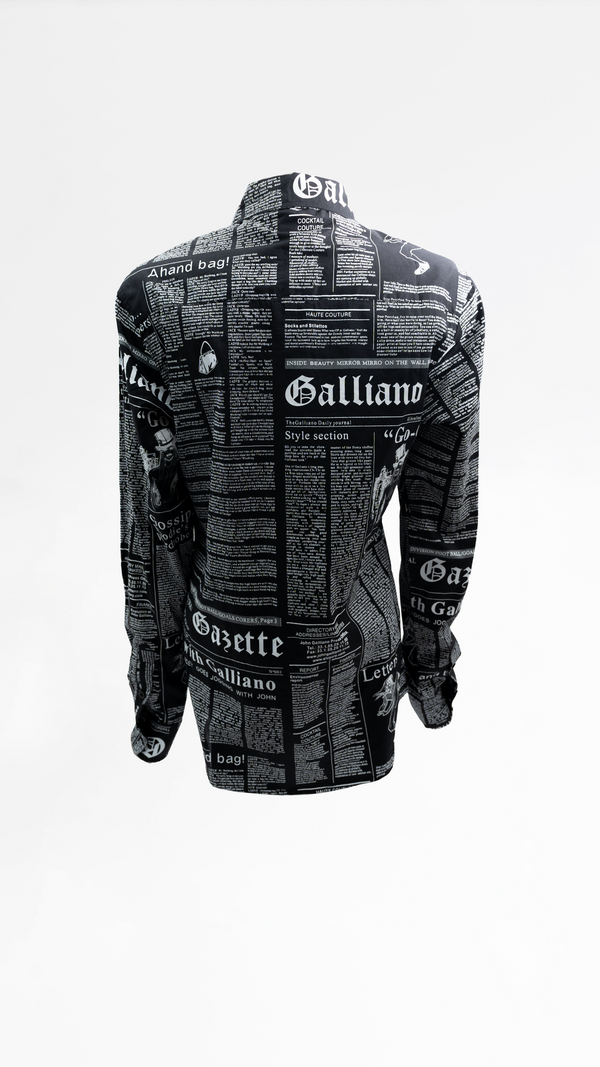 John Galliano Newspaper Print Shirt