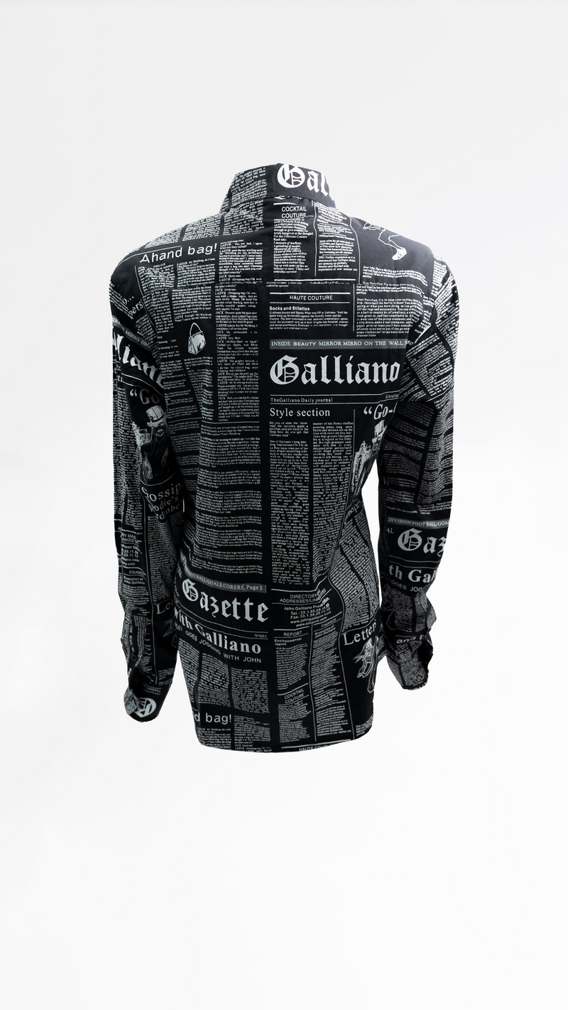 John Galliano Newspaper Print Shirt