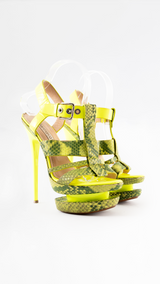 Gianmarco Lorenzi Snakeskin Heels - EU 38